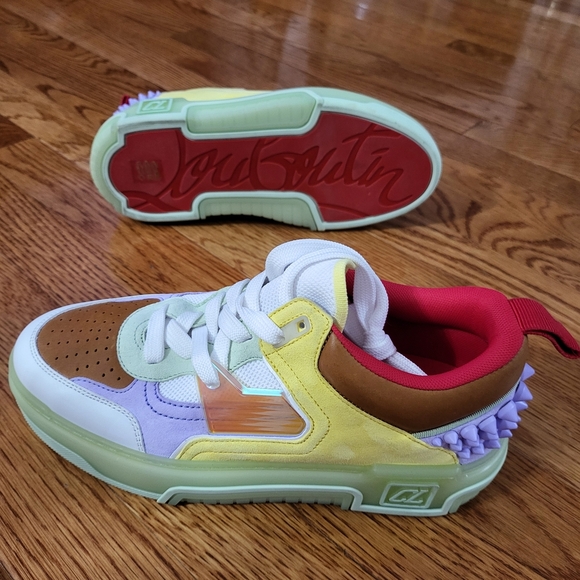 Christian Louboutin Pastel and Red Sneakers - Picture 1 of 10